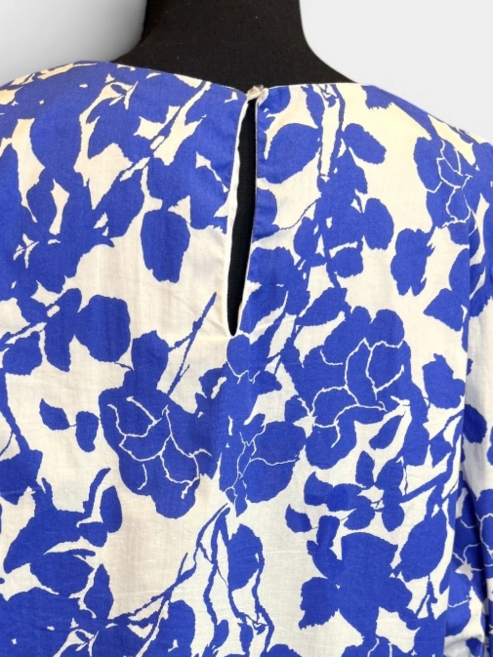 Tuckernuck Hyacinth House Blue Floral Puff-Sleeve Tie Cuff Blouse - Women Sz XL